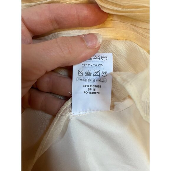 J. Crew NWT Ava Dress Champagne Silk Chiffon Sleeveless Mini Gown - Picture 12 of 14